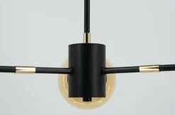 Sklep Kaja Czarna lampa sufitowa do sypialni i salonu 8044/3 BL TR GAJA | Kaja Cheap