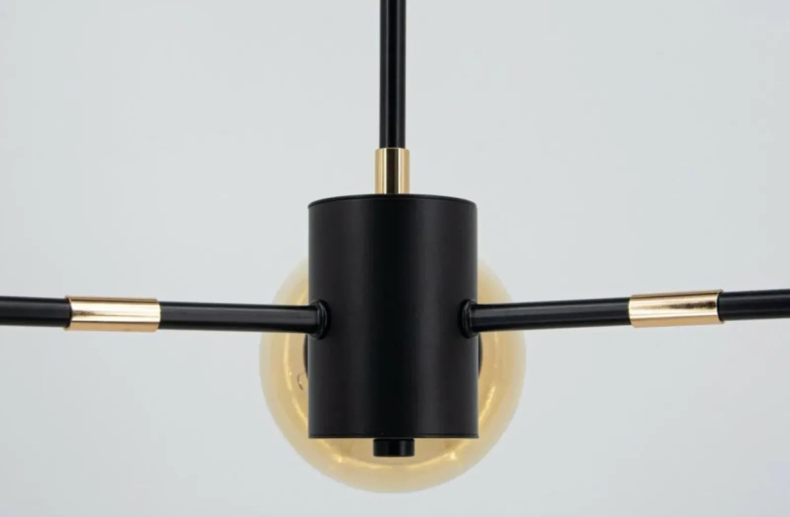 Sklep Kaja Czarna lampa sufitowa do sypialni i salonu 8044/3 BL TR GAJA | Kaja Cheap