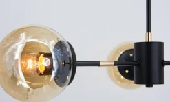 Sklep Kaja Czarna lampa sufitowa do sypialni i salonu 8044/3 BL TR GAJA | Kaja Cheap