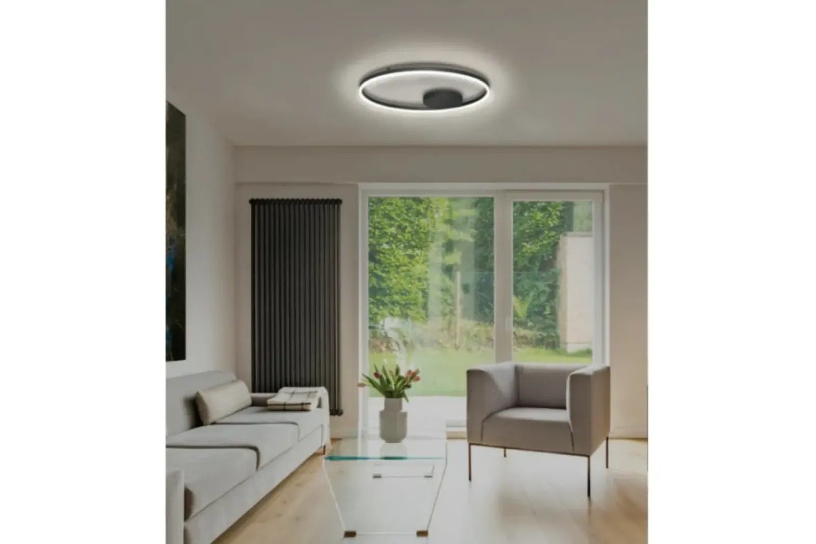 Sklep Kaja Czarna lampa sufitowa LED plafon okrąg AZ4701 HALO | Kaja Oświetlenie czarny Online