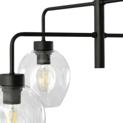 Sklep Kaja Czarna lampa sufitowa na sztywnym zwisie 1164/4 LUKKA | Kaja Online