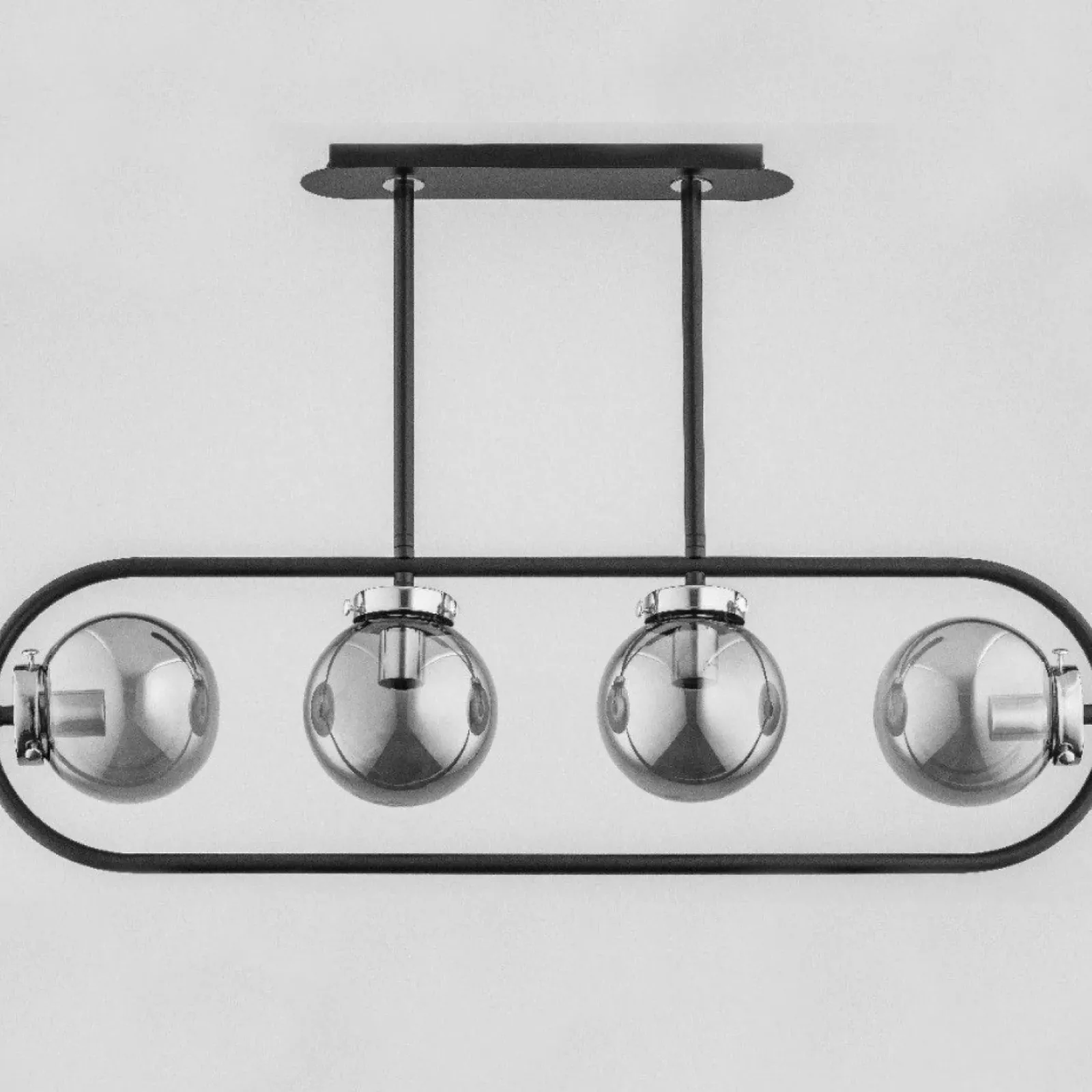 Sklep Kaja Czarna lampa sufitowa w formie owalnej ramy AL 62160 | Kaja Store