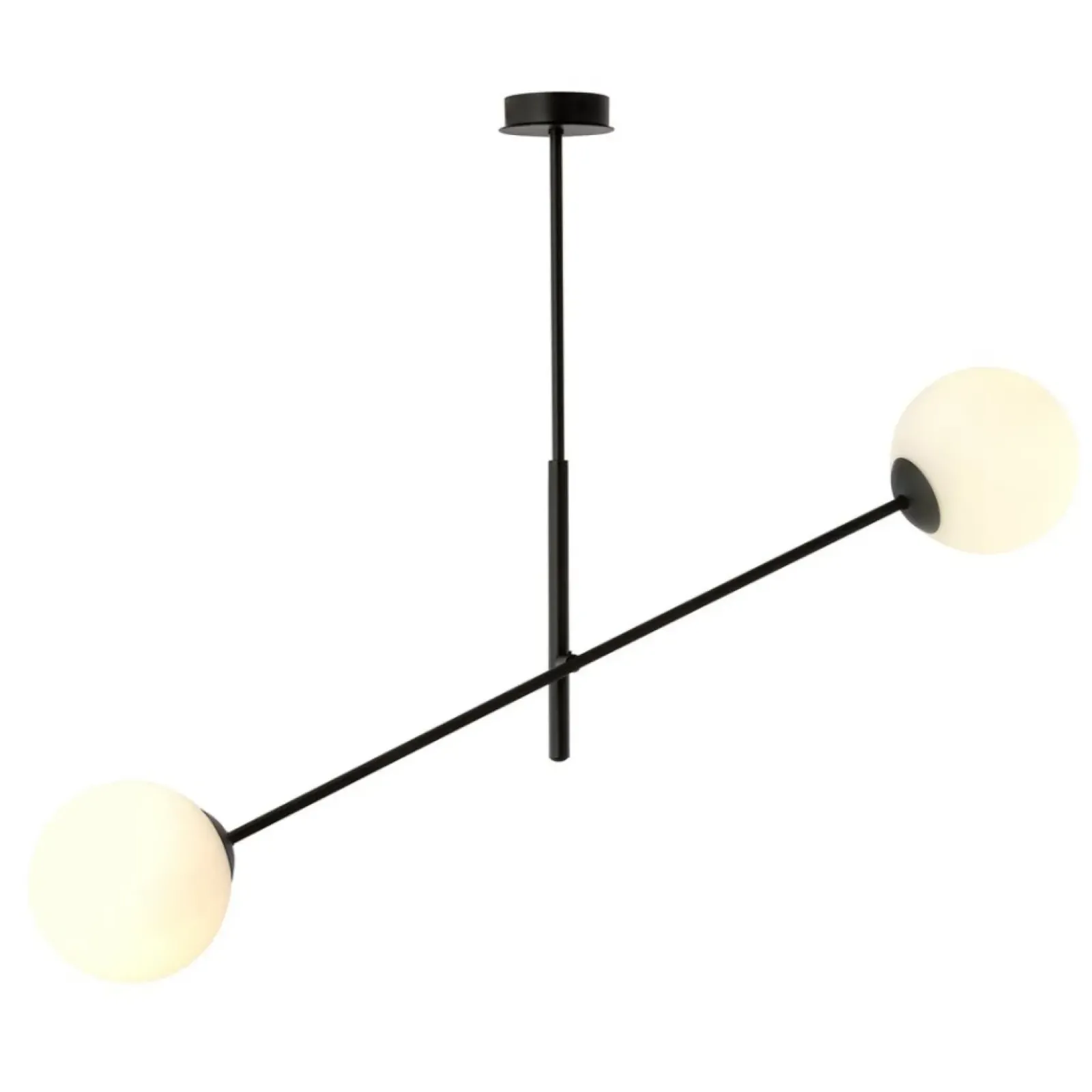Sklep Kaja Czarna lampa sufitowa z białymi kulami 1169/2 LINEAR | Kaja Store