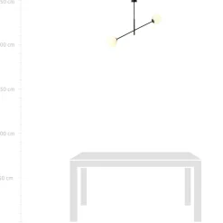 Sklep Kaja Czarna lampa sufitowa z białymi kulami 1169/2 LINEAR | Kaja Store
