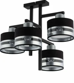 Sklep Kaja Czarna lampa sufitowa z dekoracyjnymi abażurami SIG 32146 z serii PRO Online
