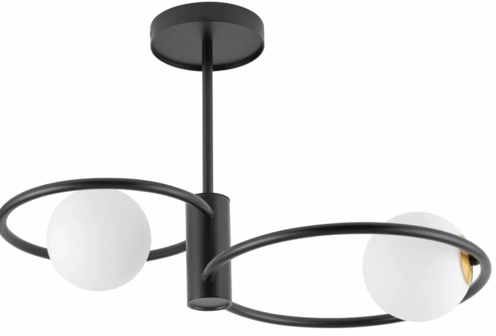 Sklep Kaja Czarna lampa sufitowa z dwoma białymi kloszami SIG 33462 z serii AQUA Flash Sale