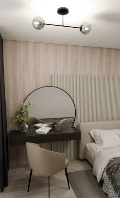 Sklep Kaja Czarna lampa sufitowa z grafitowymi kloszami 1245/2 z serii ROMA Flash Sale
