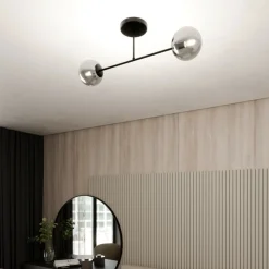 Sklep Kaja Czarna lampa sufitowa z grafitowymi kloszami 1245/2 z serii ROMA Flash Sale