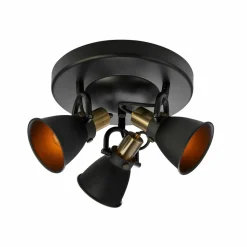 Sklep Kaja Czarna lampa sufitowa z klasycznymi kloszami 107854 | Kaja Oświetlenie Fashion