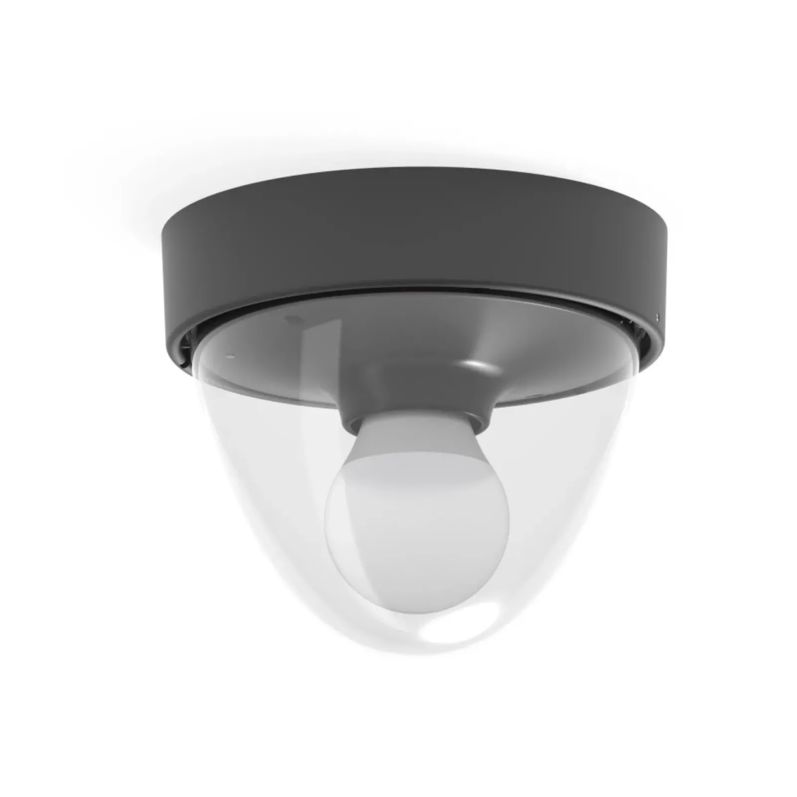 Sklep Kaja Czarna lampa sufitowa z kloszem, ochrona IP44 7978 | Kaja Oświetlenie* Plafony Zewnętrzne