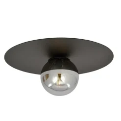 Sklep Kaja Czarna lampa sufitowa z lustrzanym kloszem 1128/1 SOLAR | Kaja Hot