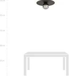 Sklep Kaja Czarna lampa sufitowa z lustrzanym kloszem 1128/1 SOLAR | Kaja Hot