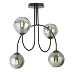 Sklep Kaja Czarna lampa sufitowa z lustrzanymi kloszami 1287/4A z serii ARCHI Sale