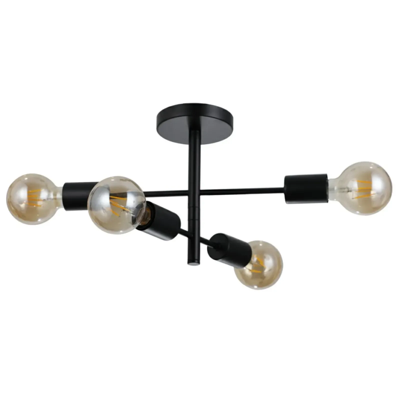 Sklep Kaja Czarna lampa sufitowa z obrotowymi ramionami PND-4025-4-BL PIANSI Best