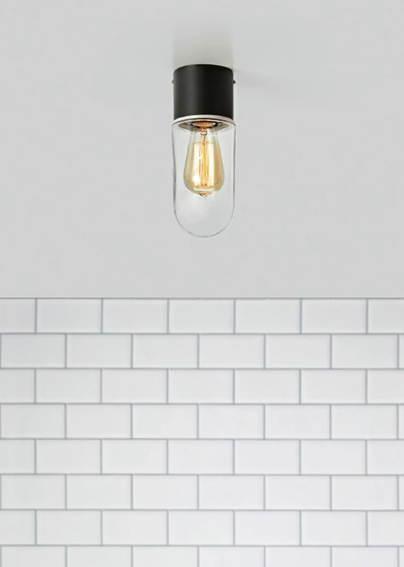 Sklep Kaja Czarna lampa sufitowa z przezroczystym kloszem 107796 | Kaja Clearance