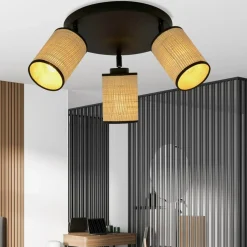 Sklep Kaja Czarna lampa sufitowa z ruchomymi światłami 1151/3PREM YOGA | Kaja Best Sale
