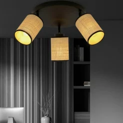 Sklep Kaja Czarna lampa sufitowa z ruchomymi światłami 1151/3PREM YOGA | Kaja Best Sale