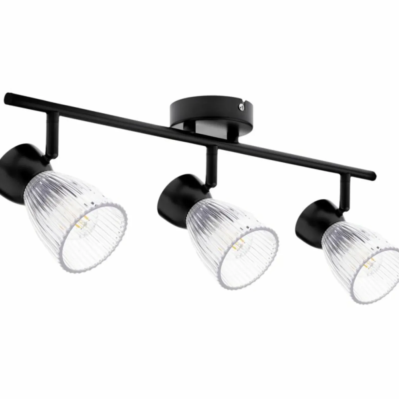 Sklep Kaja Czarna lampa sufitowa z ryflowanymi kloszami ML9972 BEST | Kaja Flash Sale