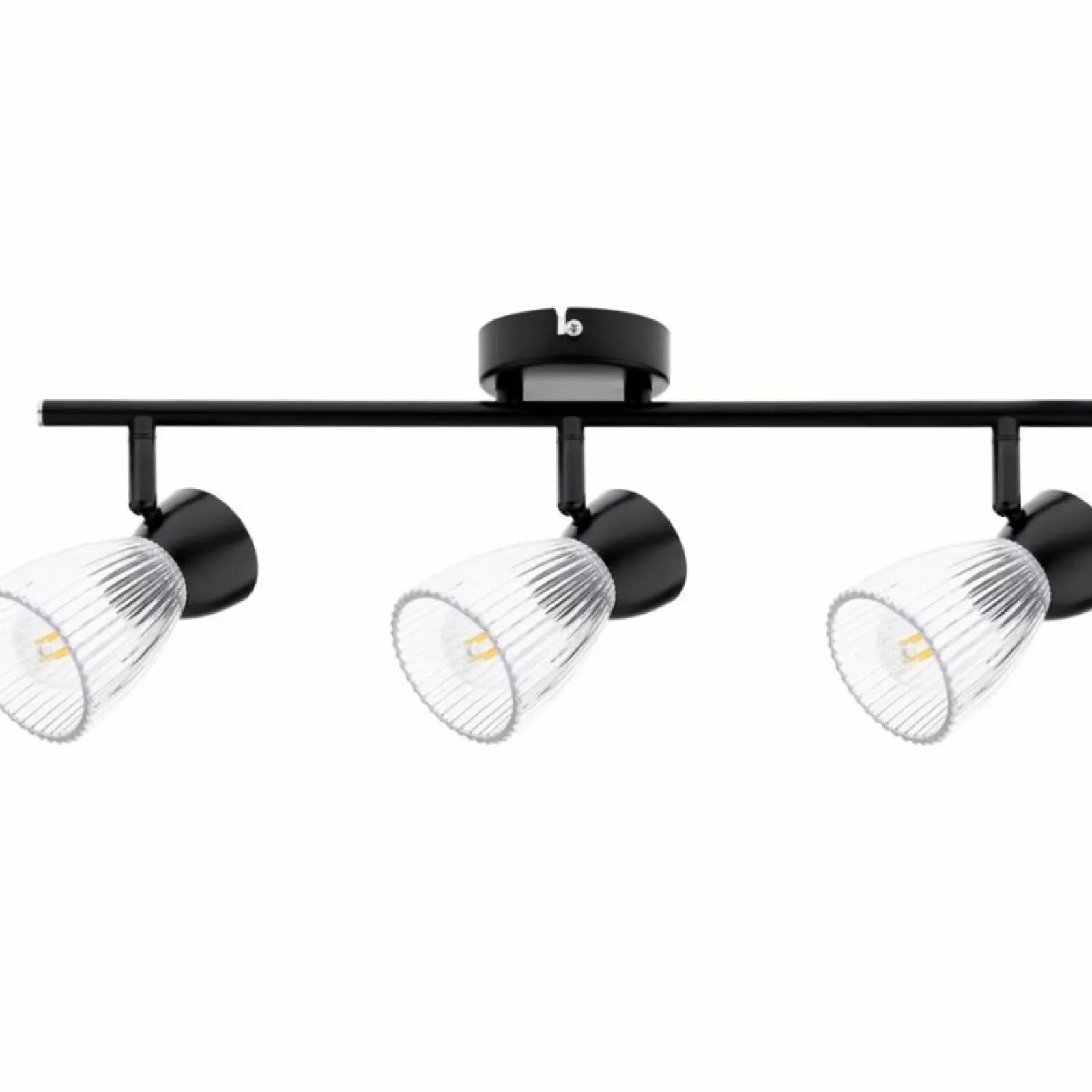 Sklep Kaja Czarna lampa sufitowa z ryflowanymi kloszami ML9972 BEST | Kaja Flash Sale