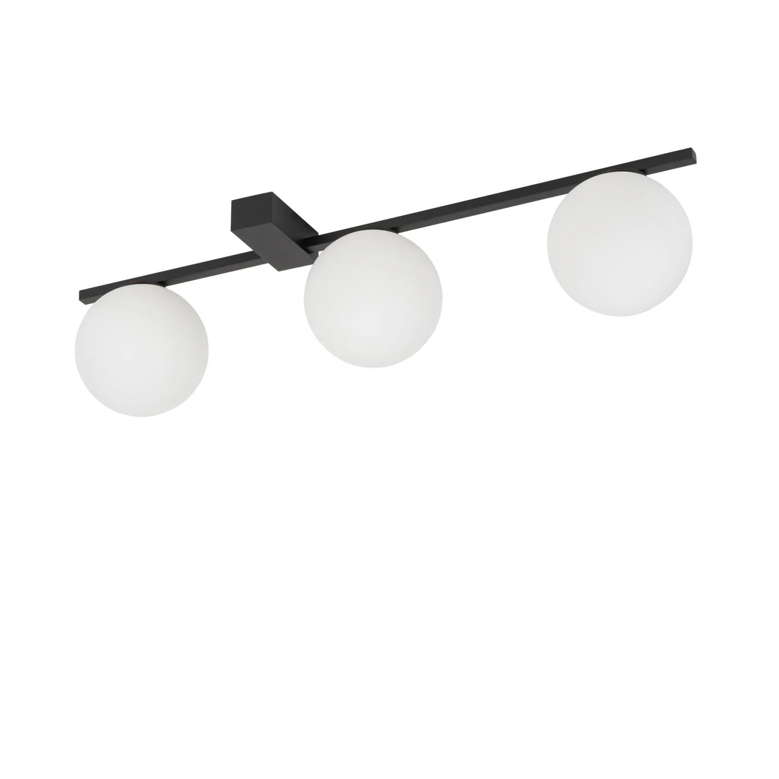 Sklep Kaja Czarna lampa sufitowa z trzema okrągłymi kloszami 10301 PIK | Kaja* Plafony Nowoczesne