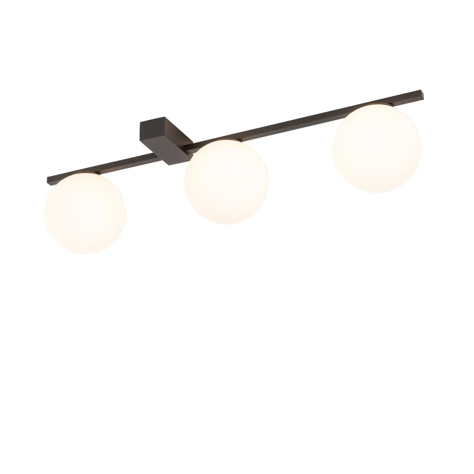 Sklep Kaja Czarna lampa sufitowa z trzema okrągłymi kloszami 10301 PIK | Kaja* Plafony Nowoczesne