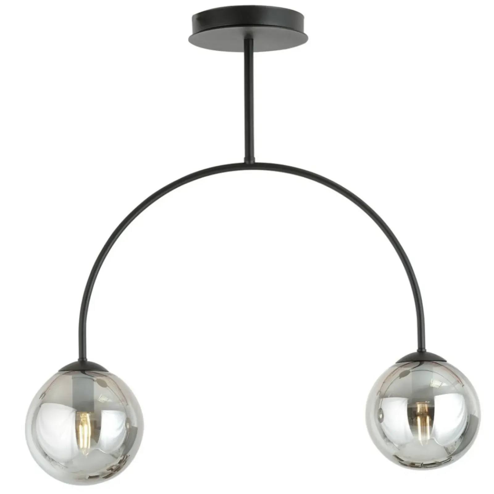 Sklep Kaja Czarna lampa sufitowa z wygiętym w łuk stelażem 1287/2 z serii ARCHI New