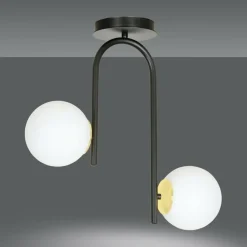 Sklep Kaja Czarna lampa sufitowa ze złotymi podkładkami 1032/2 RAGNAR | Kaja Store