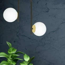 Sklep Kaja Czarna lampa sufitowa ze złotymi podkładkami 1032/2 RAGNAR | Kaja Store