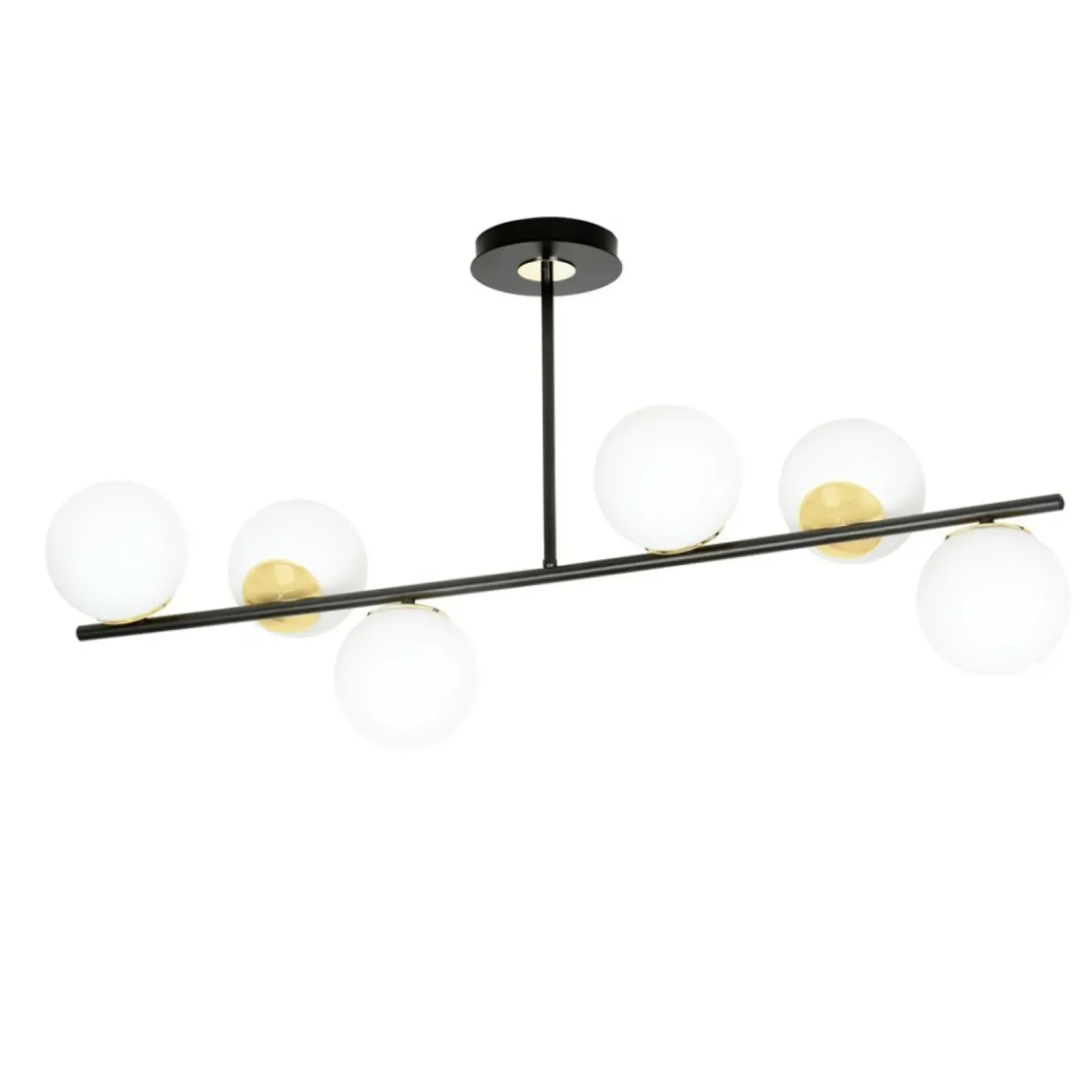 Sklep Kaja Czarna lampa sufitowa ze złotymi elementami 1022/6 FLOKI | Kaja Sale
