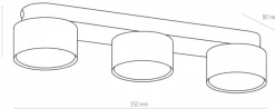 Sklep Kaja Czarna lampa sufitowa ze spotami TK 6142 SPACE GOLD | Kaja Oświetlenie Discount
