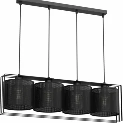 Sklep Kaja Czarna lampa wisząca do oświetlenia stołu LX 4458 CORONADO | Kaja Sale