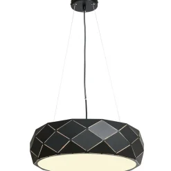 Sklep Kaja Czarna lampa wisząca, do salonu LP-8069/1P BK REUS | Kaja Oświetlenie New