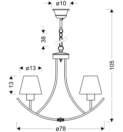 Sklep Kaja Czarna lampa wisząca, do stylowej sypialni 33-38708 z serii LONDYN* Randole Tradycyjne