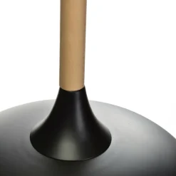 Sklep Kaja Czarna lampa wisząca, drewniany element MLP6218 z serii TAYLOR | Kaja Oświetleni Discount