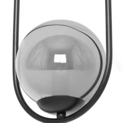 Sklep Kaja Czarna lampa wisząca elipsa z grafitowym kloszem K-5110 z serii DAVOS New