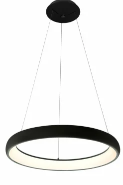 Sklep Kaja Czarna lampa wisząca LED koło ⌀81cm z pilotem AZ5066 ANTONIO | Kaja New
