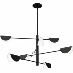 Sklep Kaja Czarna lampa wisząca, na 8 żarówek MOD126PL-08B z serii MOLLIS | Kaja czarny Shop