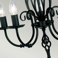 Sklep Kaja Czarna lampa wisząca na łańcuszku ART5-BLACK z serii ARTISAN* Randole Tradycyjne