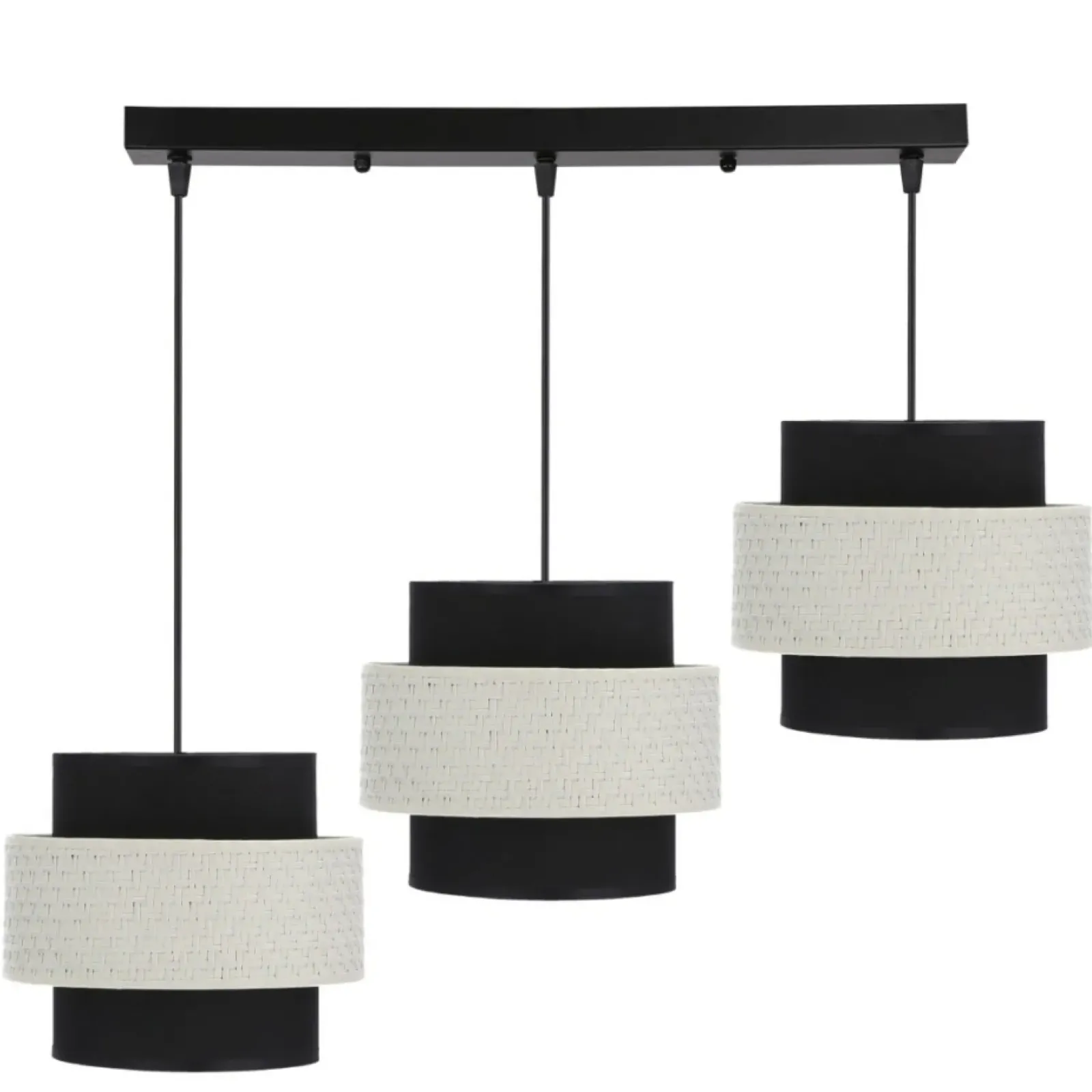 Sklep Kaja Czarna lampa wisząca na listwie, z abażurami 33-17826 z serii BENTA Sale