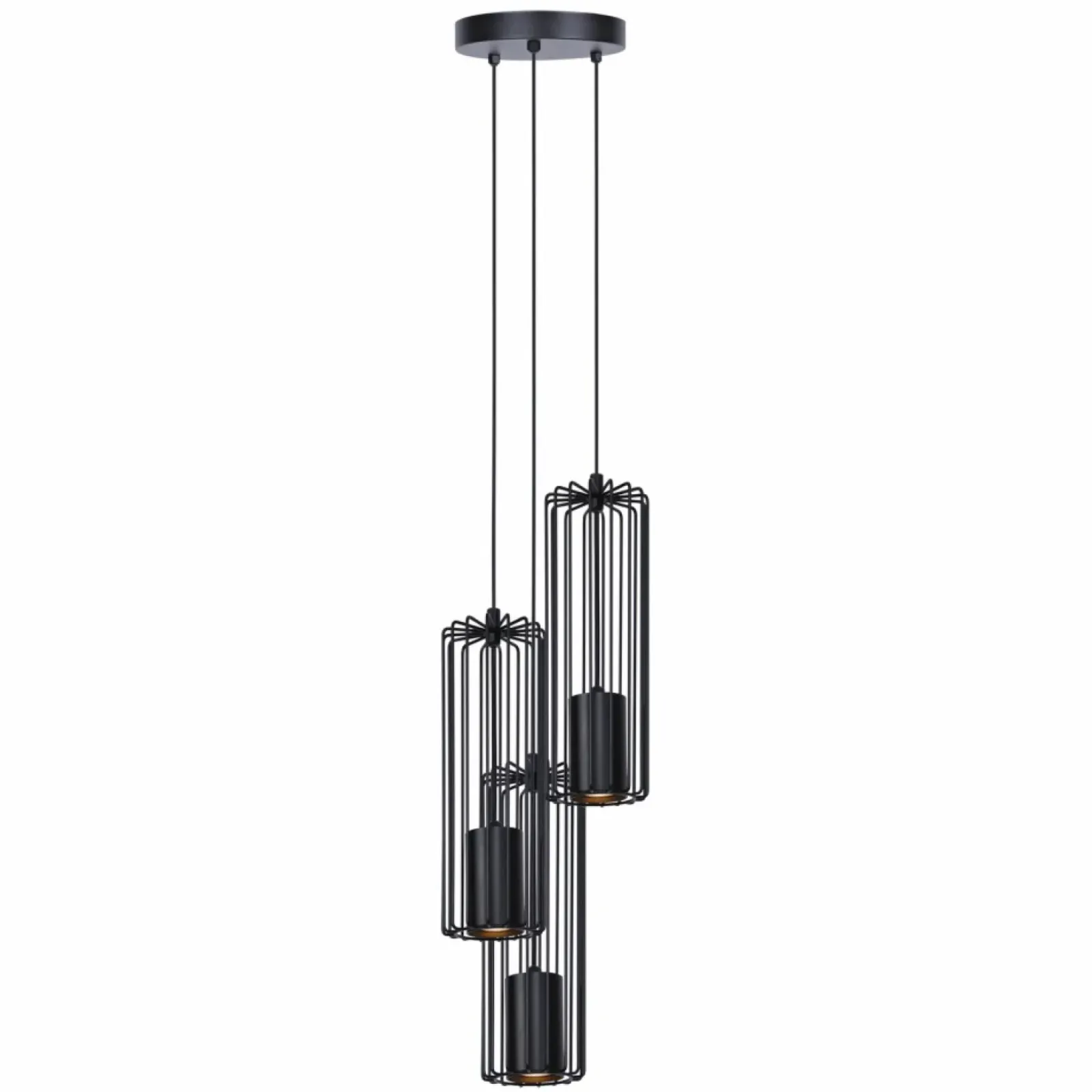 Sklep Kaja Czarna lampa wisząca na okrągłej podsufitce K-4932 | Kaja Oświetlenie czarny Best Sale