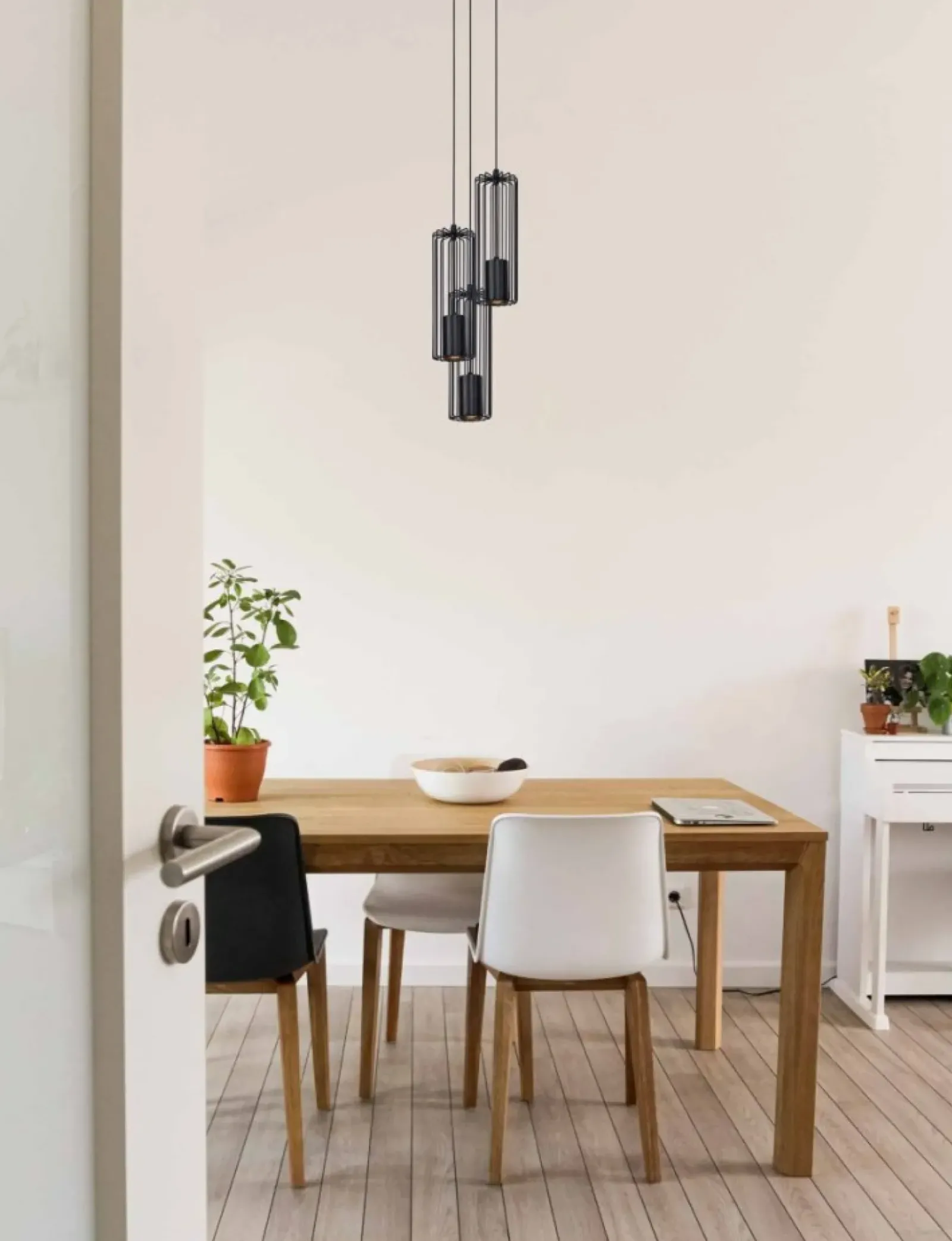 Sklep Kaja Czarna lampa wisząca na okrągłej podsufitce K-4932 | Kaja Oświetlenie czarny Best Sale