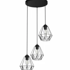 Sklep Kaja Czarna lampa wisząca na okrągłej podstawie LX 0606 z serii BERGEN czarny Shop
