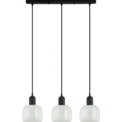 Sklep Kaja Czarna lampa wisząca nad stół PND-67594-3-BK+CL LAMEZIA | Kaja Best Sale