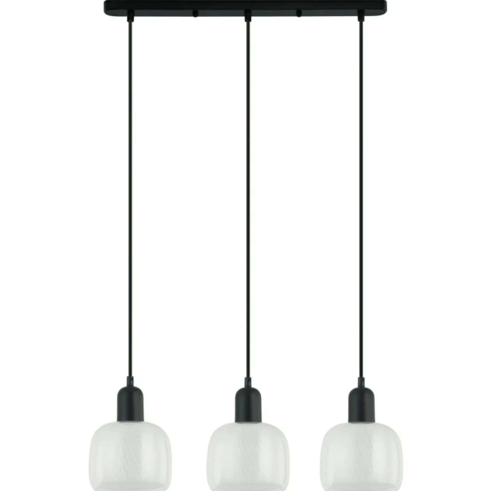 Sklep Kaja Czarna lampa wisząca nad stół PND-67594-3-BK+CL LAMEZIA | Kaja Best Sale