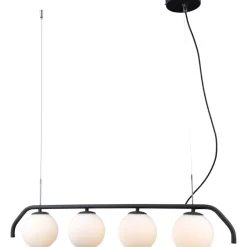Sklep Kaja Czarna lampa wisząca nad wyspę PND-3300-4-BK CARIMI | Kaja Oświetlenie New
