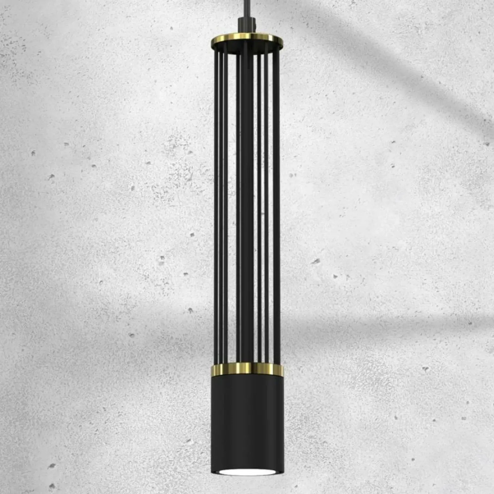 Sklep Kaja Czarna lampa wisząca, nowoczesna tuba MLP8409 z serii ESTILO | Kaja Oświetlenie Cheap