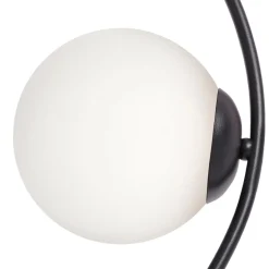 Sklep Kaja Czarna lampa wisząca, pionowy okrąg z kloszami K-5103 z serii PARVA Best