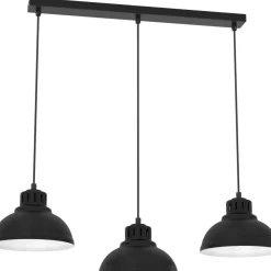 Sklep Kaja Czarna lampa wisząca, trzy klasyczne klosze LX 9083 z serii SVEN czarny Store