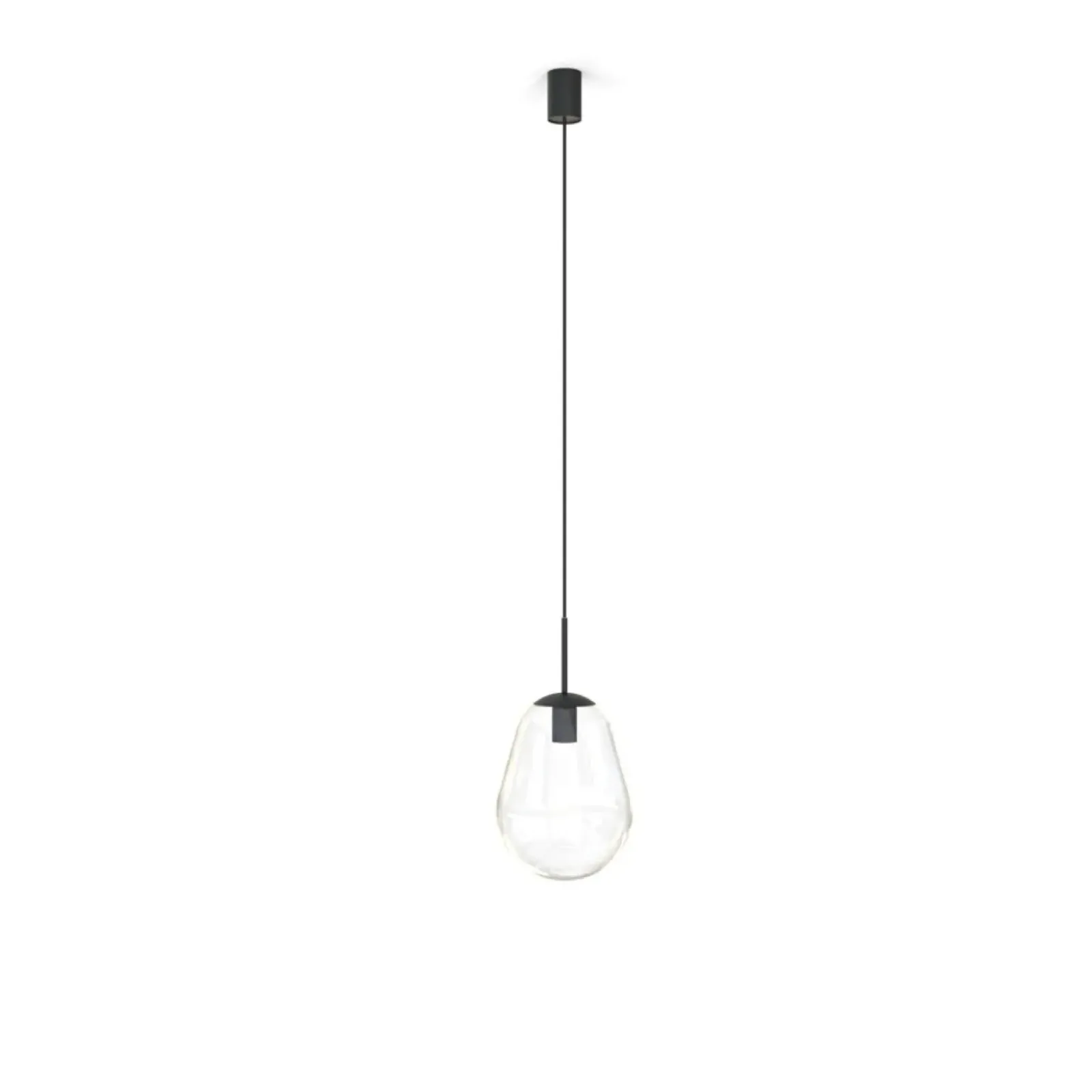 Sklep Kaja Czarna lampa wisząca w kształcie gruszki 7800 | Kaja Oświetlenie transparentny Discount