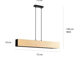 Sklep Kaja Czarna lampa wisząca w stylu skandynawskim 610/3 | Kaja Oświetlenie Clearance